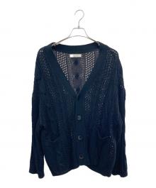 PUBLIC TOKYO（パブリックトウキョウ）の古着「サマーケーブルメッシュニットカーディガン」｜ブラック