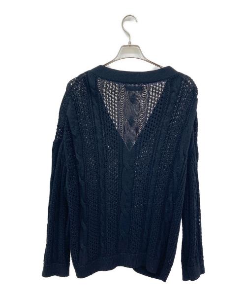 PUBLIC TOKYO（パブリックトウキョウ）PUBLIC TOKYO (パブリックトウキョウ) サマーケーブルメッシュニットカーディガン ブラック サイズ:1の古着・服飾アイテム