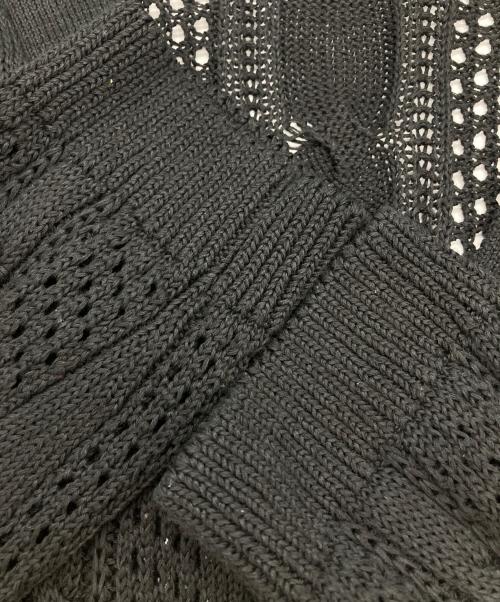 PUBLIC TOKYO（パブリックトウキョウ）PUBLIC TOKYO (パブリックトウキョウ) サマーケーブルメッシュニットカーディガン ブラック サイズ:1の古着・服飾アイテム