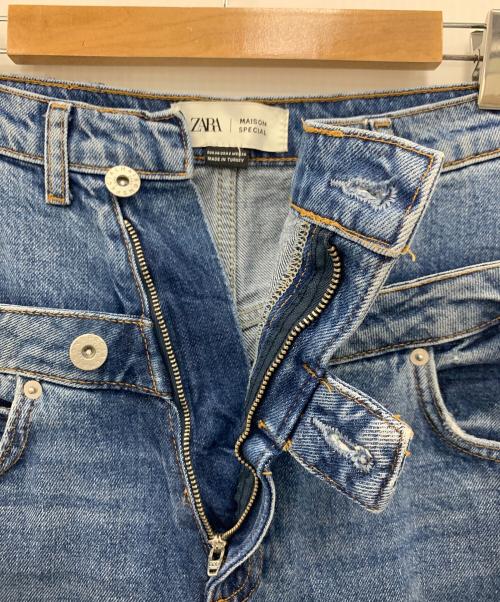 ZARA（ザラ）ZARA (ザラ) MAISON SPECIAL (メゾンスペシャル) ZWダブルウエストデニムパンツ インディゴ サイズ:34の古着・服飾アイテム