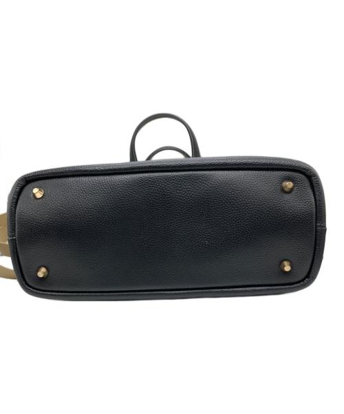 NEWYORKER（ニューヨーカー）NEWYORKER (ニューヨーカー) レザーキャンバス切替2WAYトートバッグ ナチュラル×ブラックの古着・服飾アイテム