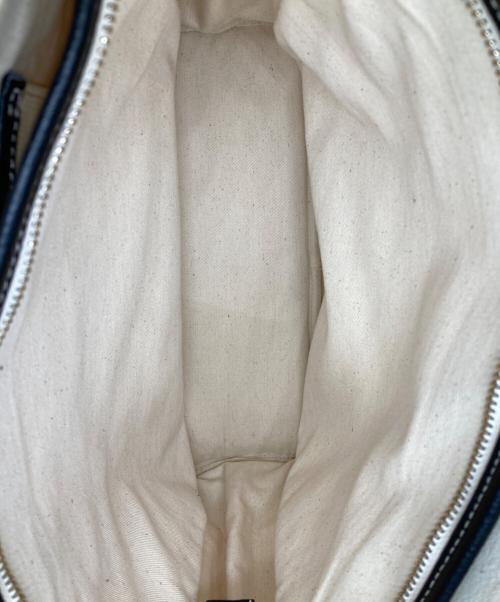 NEWYORKER（ニューヨーカー）NEWYORKER (ニューヨーカー) レザーキャンバス切替2WAYトートバッグ ナチュラル×ブラックの古着・服飾アイテム