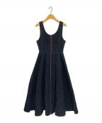 COELコエル）の古着「ふくれジャガードジップワンピース」｜ブラック