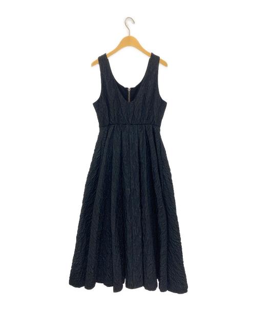 COEL（コエル）COEL (コエル) ふくれジャガードジップワンピース ブラック サイズ:36の古着・服飾アイテム