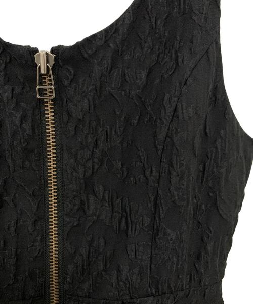 COEL（コエル）COEL (コエル) ふくれジャガードジップワンピース ブラック サイズ:36の古着・服飾アイテム