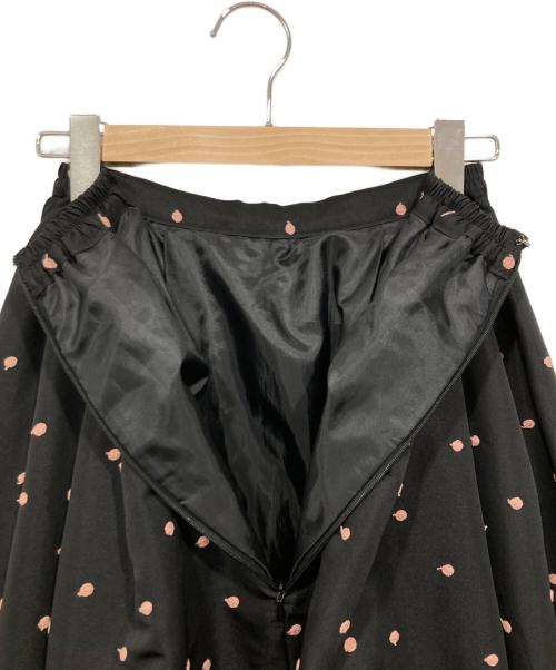 OBLI（オブリ）OBLI (オブリ) ピンクドットジャガードスカート ブラックの古着・服飾アイテム