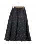 OBLI (オブリ) ピンクドットジャガードスカート ブラック：7000円