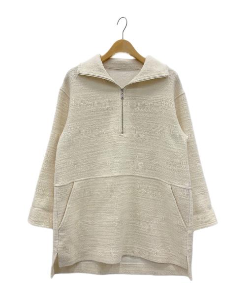 Plage（プラージュ）Plage (プラージュ) TWEED half zip（ツイードハーフジッププルオーバー） アイボリー サイズ:ＳＩＺＥ３６の古着・服飾アイテム