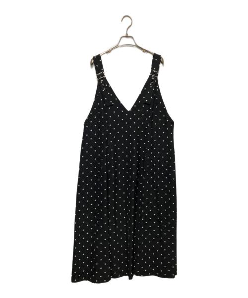 Rose Tiara（ローズティアラ）Rose Tiara (ローズティアラ) ドットフレアロングワンピース ブラック サイズ:46の古着・服飾アイテム
