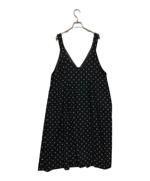 Rose Tiara（ローズティアラ）Rose Tiara (ローズティアラ) ドットフレアロングワンピース ブラック サイズ:46の古着・服飾アイテム