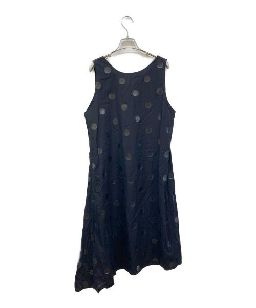 Y's（ワイズ）Y's (ワイズ) ドットアシンメトリーワンピース ブラック サイズ:2 未使用品の古着・服飾アイテム