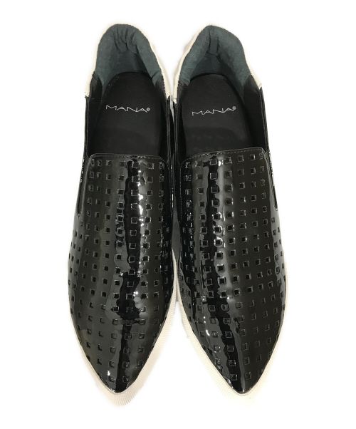 MANA（マナ）MANA (マナ) パンチングスニーカー ブラック サイズ:36の古着・服飾アイテム