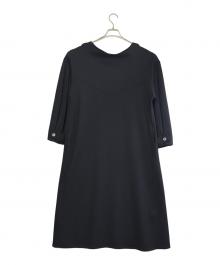 GALERIE VIE（ギャルリーヴィー）の古着「ミルドスムース ボートネックワンピース」｜ブラック