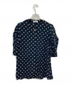 journal standard L'essageジャーナルスタンダード レサージュ）の古着「IPEKERタックハーフスリーブブラウス」｜ブラック