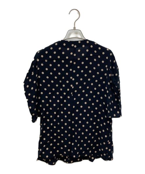 journal standard L'essage（ジャーナルスタンダード レサージュ）journal standard L'essage (ジャーナルスタンダード レサージュ) IPEKERタックハーフスリーブブラウス ブラック サイズ: Freeの古着・服飾アイテム