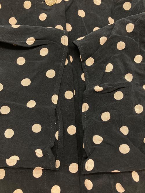 journal standard L'essage（ジャーナルスタンダード レサージュ）journal standard L'essage (ジャーナルスタンダード レサージュ) IPEKERタックハーフスリーブブラウス ブラック サイズ: Freeの古着・服飾アイテム