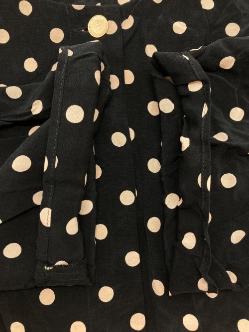 journal standard L'essage（ジャーナルスタンダード レサージュ）journal standard L'essage (ジャーナルスタンダード レサージュ) IPEKERタックハーフスリーブブラウス ブラック サイズ: Freeの古着・服飾アイテム