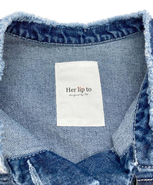 HER LIP TO（ハーリップトゥ）HER LIP TO (ハーリップトゥ) Everyday Denim Jacket インディゴ サイズ:Sの古着・服飾アイテム