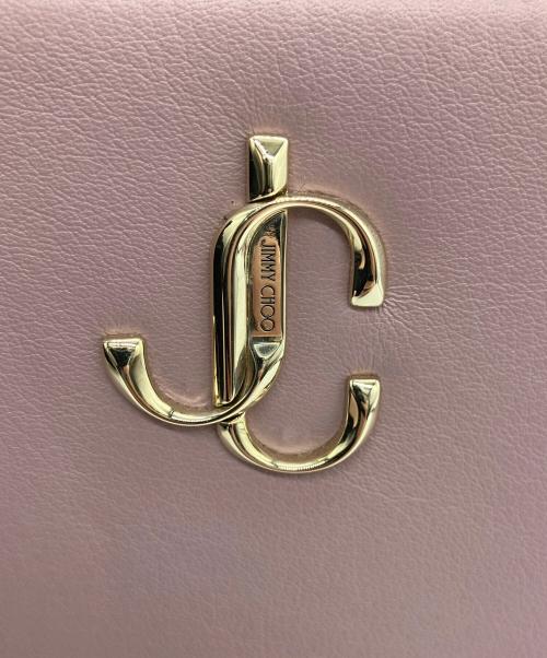 JIMMY CHOO（ジミーチュウ）JIMMY CHOO (ジミーチュウ) チェーンショルダーウォレット ピンクベージュの古着・服飾アイテム