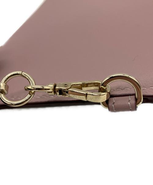 JIMMY CHOO（ジミーチュウ）JIMMY CHOO (ジミーチュウ) チェーンショルダーウォレット ピンクベージュの古着・服飾アイテム