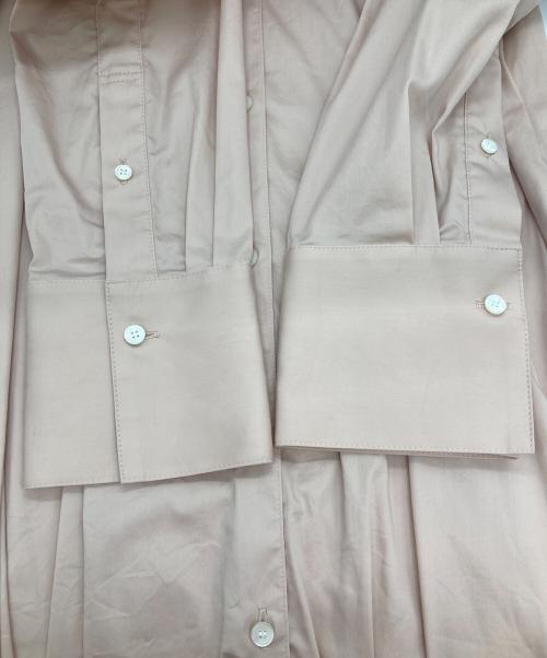 DES PRES（デ プレ）DES PRES (デ プレ) ソフトストレッチサテンロングシャツワンピース ピンク サイズ:FREEの古着・服飾アイテム