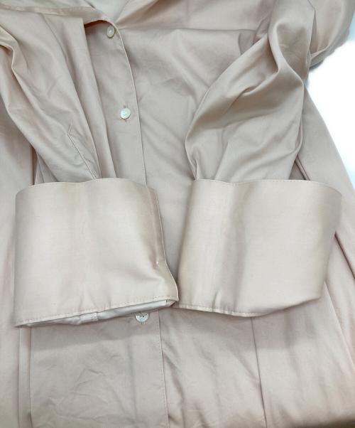 DES PRES（デ プレ）DES PRES (デ プレ) ソフトストレッチサテンロングシャツワンピース ピンク サイズ:FREEの古着・服飾アイテム
