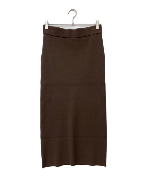 DEUXIEME CLASSE（ドゥーズィエム クラス）DEUXIEME CLASSE (ドゥーズィエム クラス) Diner B RIB タイトスカート ブラウン サイズ:38の古着・服飾アイテム