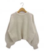 GALERIE VIEギャルリーヴィー）の古着「オーガニックコットンシルク クルーネックプルオーバー」｜アイボリー