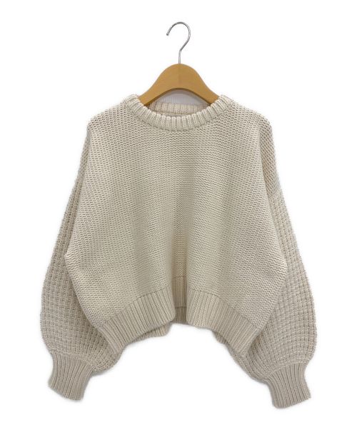 GALERIE VIE（ギャルリーヴィー）GALERIE VIE (ギャルリーヴィー) オーガニックコットンシルク クルーネックプルオーバー アイボリー サイズ:Sの古着・服飾アイテム