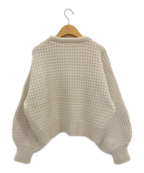 GALERIE VIE（ギャルリーヴィー）GALERIE VIE (ギャルリーヴィー) オーガニックコットンシルク クルーネックプルオーバー アイボリー サイズ:Sの古着・服飾アイテム