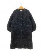 IENAイエナ）の古着「ドットアストラカンクルーネックコート」｜ブラック
