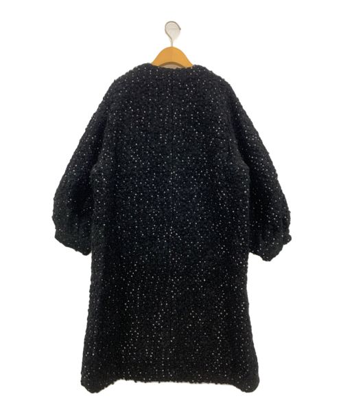 IENA（イエナ）IENA (イエナ) ドットアストラカンクルーネックコート ブラック サイズ:38 未使用品の古着・服飾アイテム