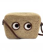 ANYA HINDMARCHアニヤ・ハインドマーチ）の古着「アイズ ラフィアクロスボディバッグ」｜ナチュラル