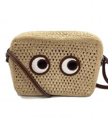 ANYA HINDMARCH（アニヤ・ハインドマーチ）の古着「アイズ ラフィアクロスボディバッグ」｜ナチュラル