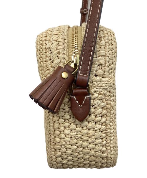 ANYA HINDMARCH（アニヤ・ハインドマーチ）ANYA HINDMARCH (アニヤハインドマーチ) アイズ ラフィアクロスボディバッグ ナチュラルの古着・服飾アイテム