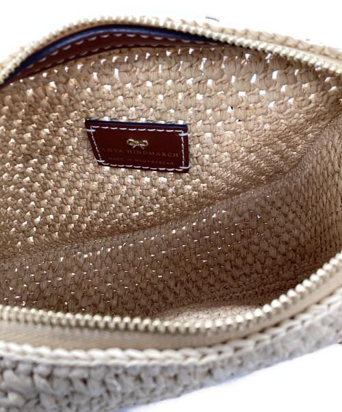 ANYA HINDMARCH（アニヤ・ハインドマーチ）ANYA HINDMARCH (アニヤハインドマーチ) アイズ ラフィアクロスボディバッグ ナチュラルの古着・服飾アイテム
