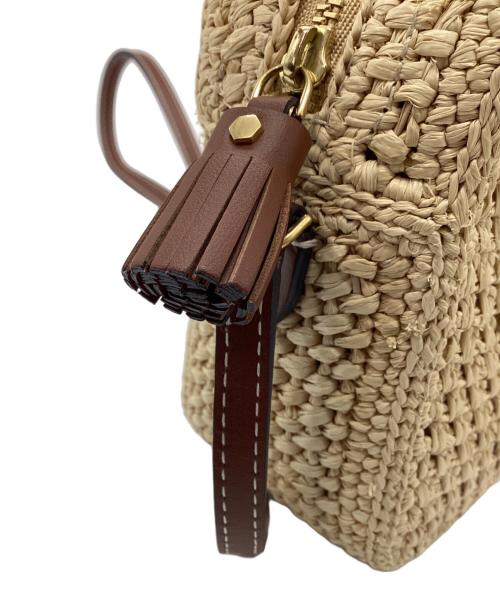 ANYA HINDMARCH（アニヤ・ハインドマーチ）ANYA HINDMARCH (アニヤハインドマーチ) アイズ ラフィアクロスボディバッグ ナチュラルの古着・服飾アイテム