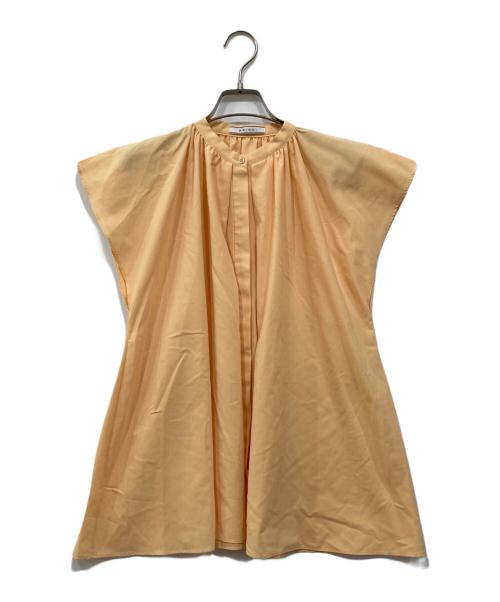 BEIGE（ベイジ）BEIGE (ベイジ) LUCILLE バンドカラーブラウス オレンジ サイズ:2の古着・服飾アイテム