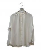 BEIGEベイジ）の古着「STOW バンドカラーブラウス」｜アイボリー