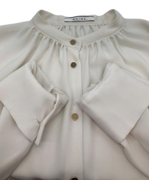 BEIGE（ベイジ）BEIGE (ベイジ) STOW バンドカラーブラウス アイボリー サイズ:SIZE 4の古着・服飾アイテム