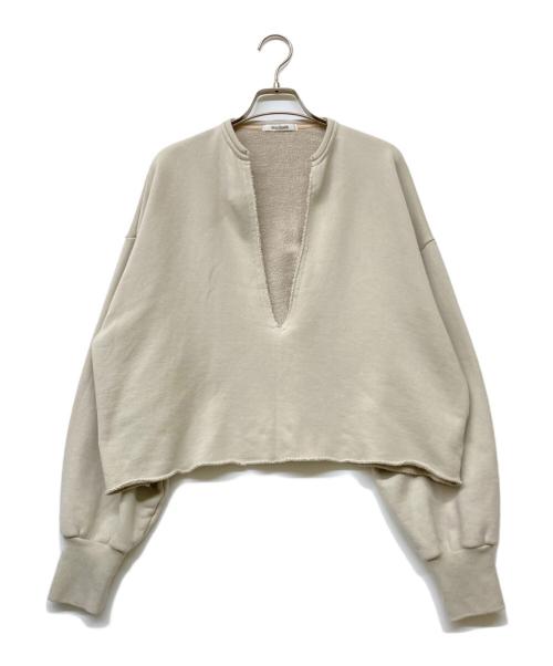 Whim Gazette（ウィムガゼット）Whim Gazette (ウィムガゼット) スウェットVネックプルオーバー グレー サイズ:Fの古着・服飾アイテム