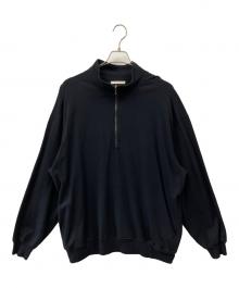 BLURHMS（ブラームス）の古着「C/Silk Nep Harf-zip」｜ブラック