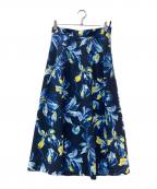 Pinky & Dianneピンキーアンドダイアン）の古着「ボールドフラワープリントスカート」｜ネイビー