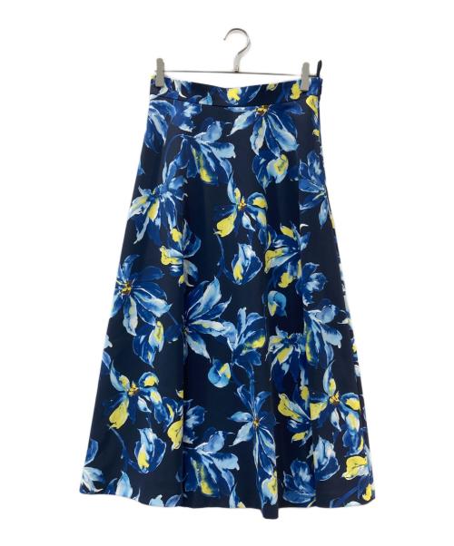 Pinky & Dianne（ピンキーアンドダイアン）Pinky & Dianne (ピンキーアンドダイアン) ボールドフラワープリントスカート ネイビー サイズ:40の古着・服飾アイテム