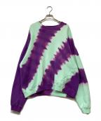 NOMA t.d.ノーマティーディー）の古着「タイダイ Twisted スウェット」｜グリーン×パープル