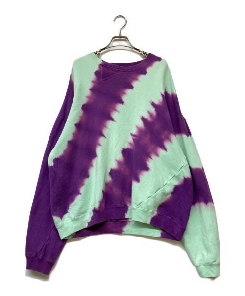 NOMA t.d.（ノーマティーディー）NOMA t.d. (ノーマティーディー) タイダイ Twisted スウェット グリーン×パープル サイズ:2の古着・服飾アイテム