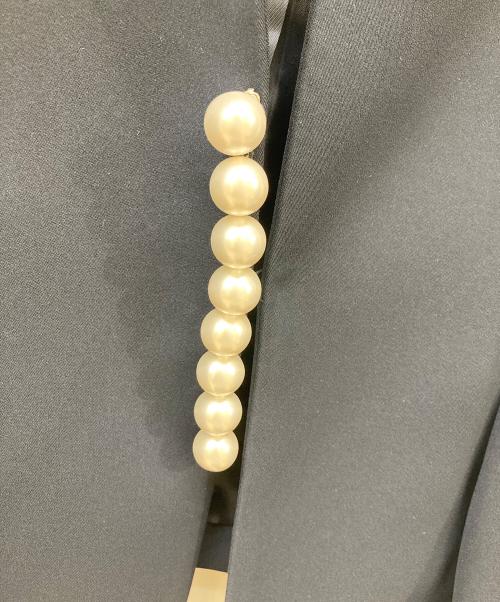 YOKO CHAN（ヨーコチャン）YOKO CHAN (ヨーコチャン) パールジャケット ネイビー サイズ:38の古着・服飾アイテム