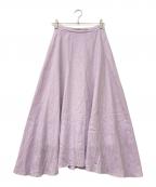 eclatエクラ）の古着「リネンマキシスカート」｜ラベンダー