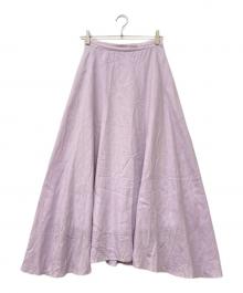 eclat（エクラ）の古着「リネンマキシスカート」｜ラベンダー