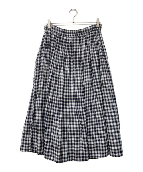 SOIL（ソイル）SOIL (ソイル) ビッグギンガムチェックギャザースカート ブラック サイズ:Ⅱの古着・服飾アイテム